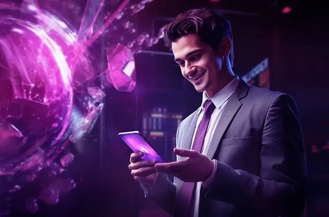 Mobile case study dashboard showing sports and casino navigation choices